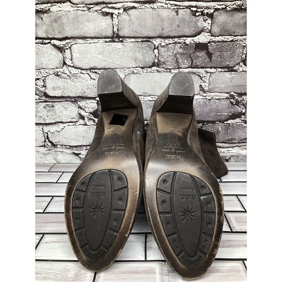 N.D.C. Made by Hand Brown Suede Leather Heel Ankle Boots Shoes Women Sz 39EU/8.5 - Picture 15 of 16